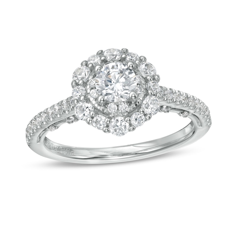 Vera Wang Love Collection 1 CT. T.W. Diamond Frame Engagement Ring in 14K White Gold