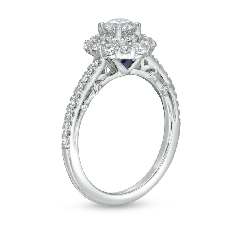 Main Image 3 of Vera Wang Love Collection 1 CT. T.W. Diamond Frame Engagement Ring in 14K White Gold