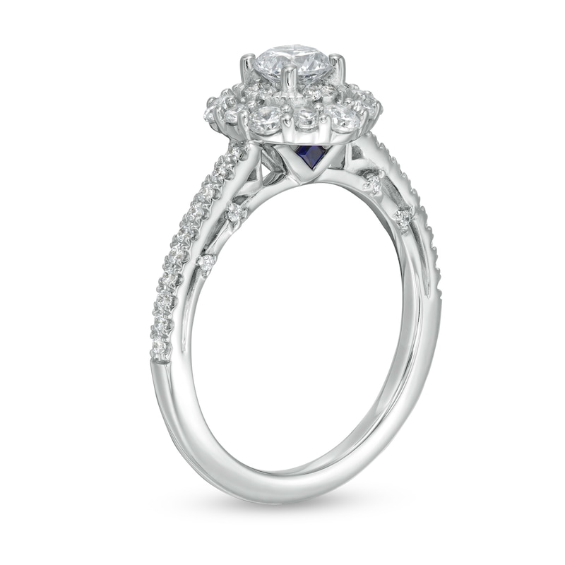 Vera Wang Love Collection 1 CT. T.W. Diamond Frame Engagement Ring in 14K White Gold