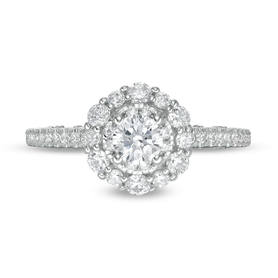 Vera Wang Love Collection 1 CT. T.w. Diamond Frame Engagement Ring in 14K White Gold