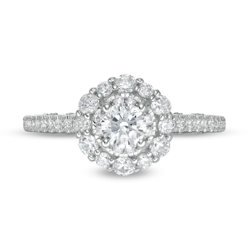 Main Image 4 of Vera Wang Love Collection 1 CT. T.W. Diamond Frame Engagement Ring in 14K White Gold