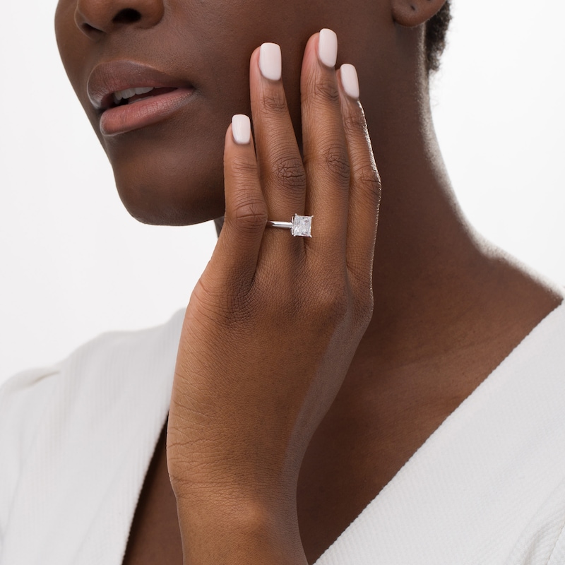 Main Image 2 of 2 CT. T.W. Certified Princess-Cut Diamond Solitaire Engagement Ring in 14K White Gold (I/I1)