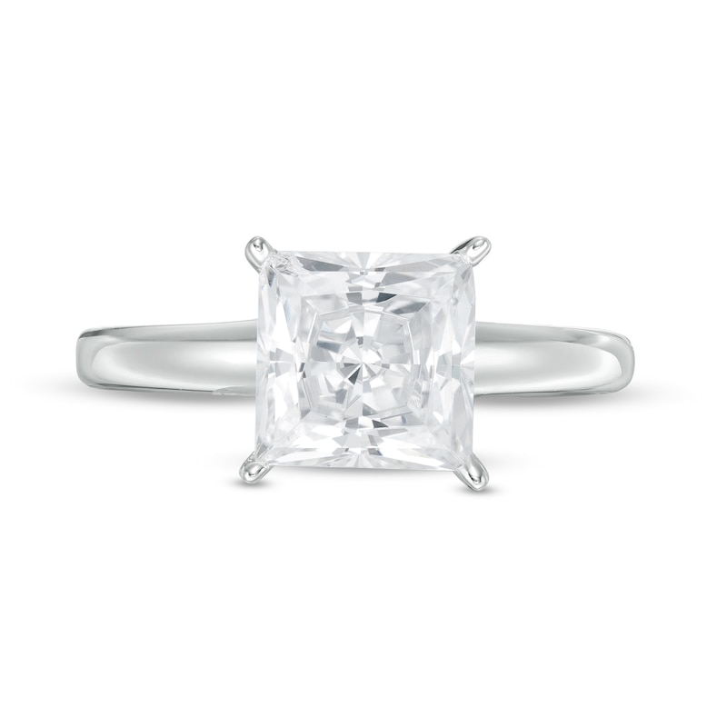 Main Image 4 of 2 CT. T.W. Certified Princess-Cut Diamond Solitaire Engagement Ring in 14K White Gold (I/I1)