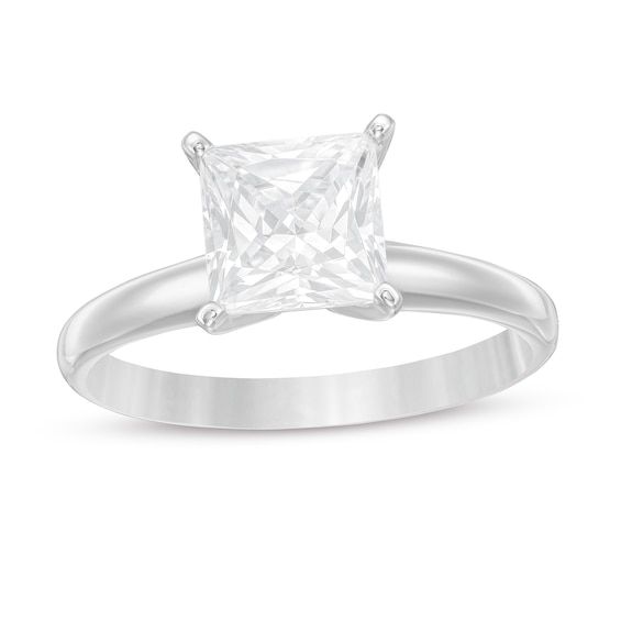 1-1/2 CT. T.w. Certified Princess-Cut Diamond Solitaire Engagement Ring in 14K White Gold (I/I1)