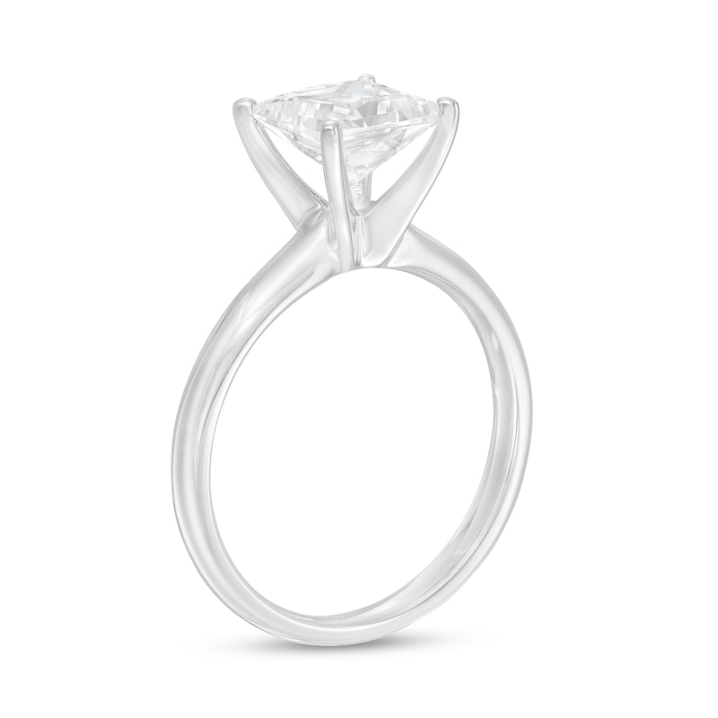 Main Image 3 of 1-1/2 CT. T.W. Certified Princess-Cut Diamond Solitaire Engagement Ring in 14K White Gold (I/I1)