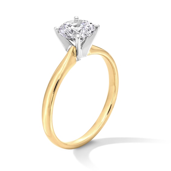 1 CT. T.w. Certified Diamond Solitaire Engagement Ring in 14K Gold (I/I2)