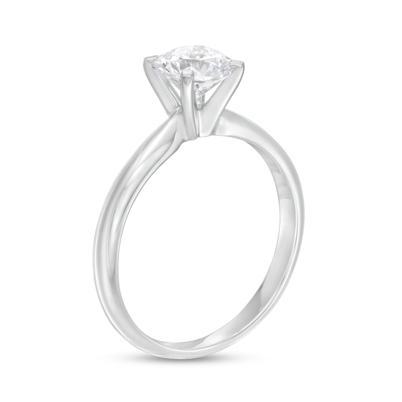 1 CT. Certified Diamond Solitaire Engagement Ring in 14K White Gold (I/I2)