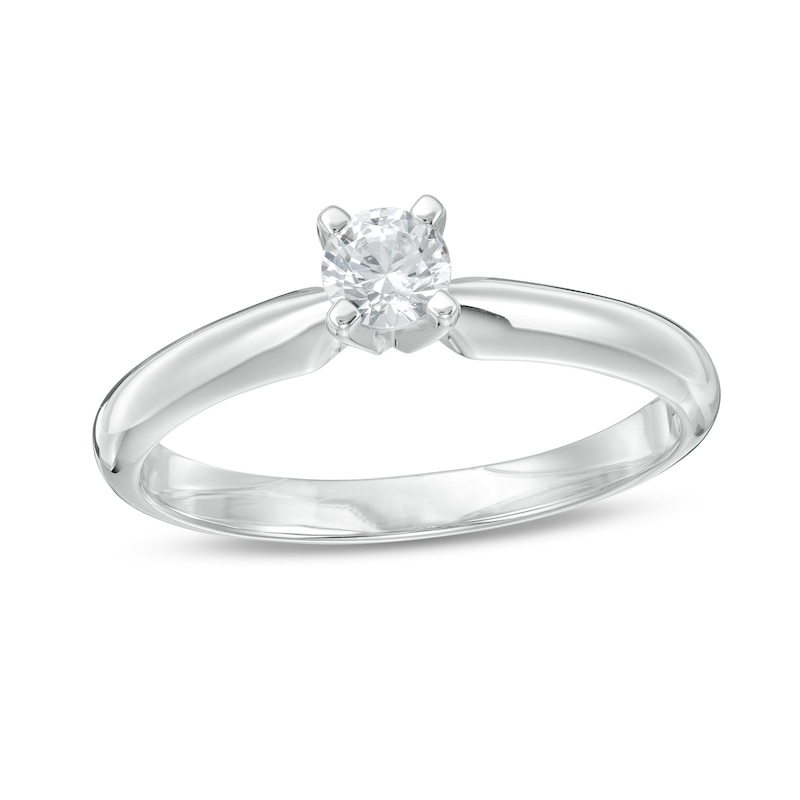 1/4 CT. T.W. Diamond Solitaire Engagement Ring in 14K White Gold (I/I2)