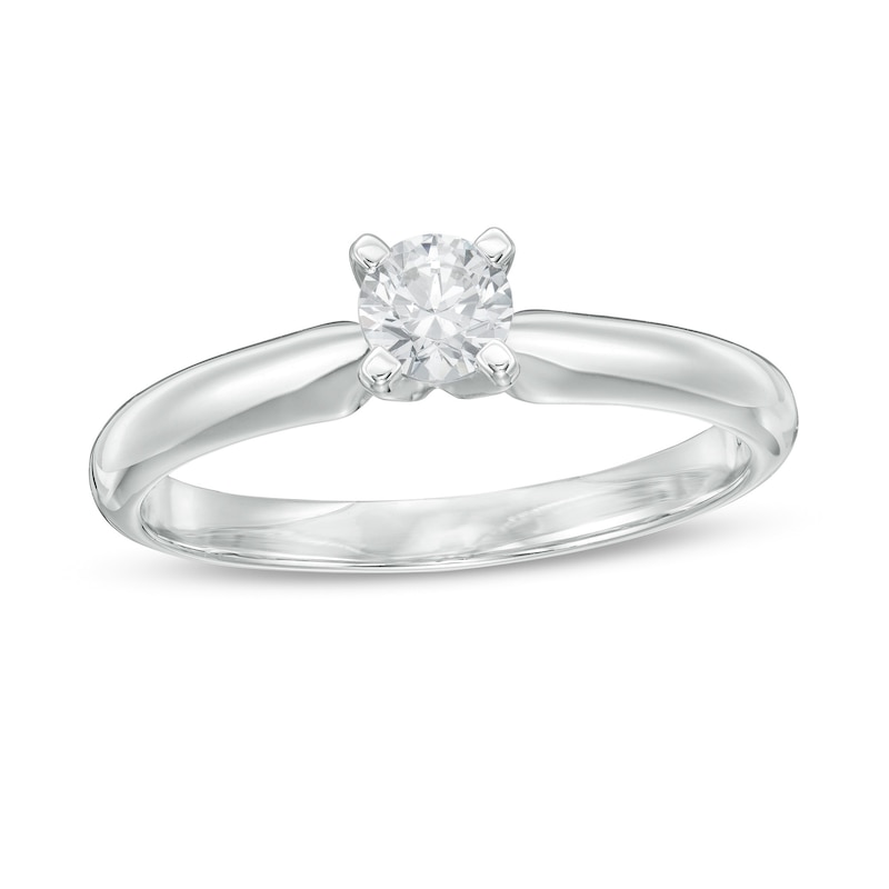 Zales 1 Ct. Diamond Solitaire Engagement Ring in 14K White Gold (J/I3)