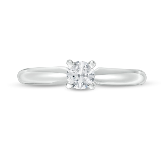 1/3 CT. T.w. Diamond Solitaire Engagement Ring in 14K White Gold (I/I2)