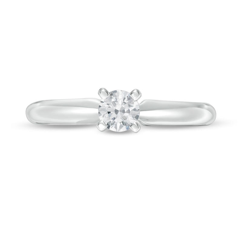 Main Image 4 of 1/3 CT. T.W. Diamond Solitaire Engagement Ring in 14K White Gold (I/I2)