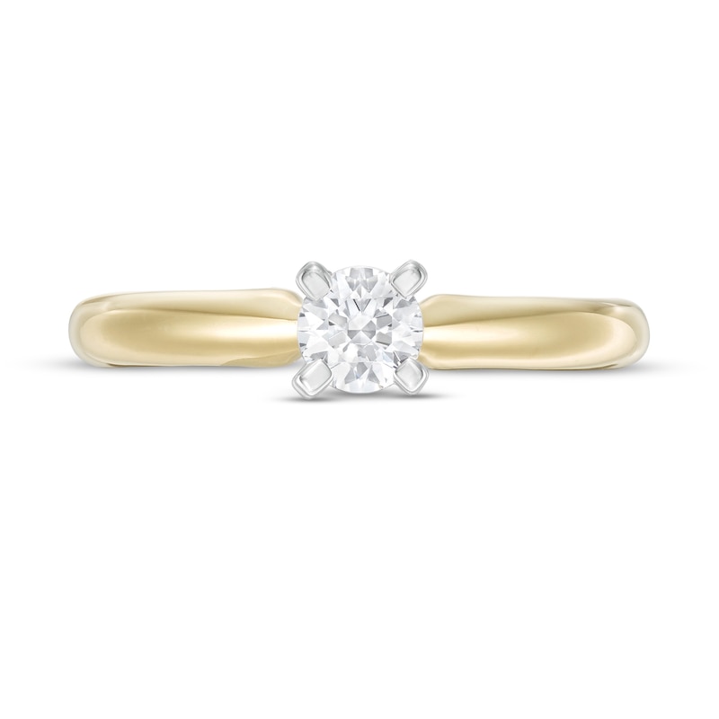 Main Image 4 of 1/3 CT. T.W. Diamond Solitaire Engagement Ring in 14K Gold (I/I2)