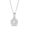 Thumbnail Image 0 of Zales Private Collection 1/2 CT. T.W. Certified Diamond Frame Pendant in 14K White Gold (F/I2)