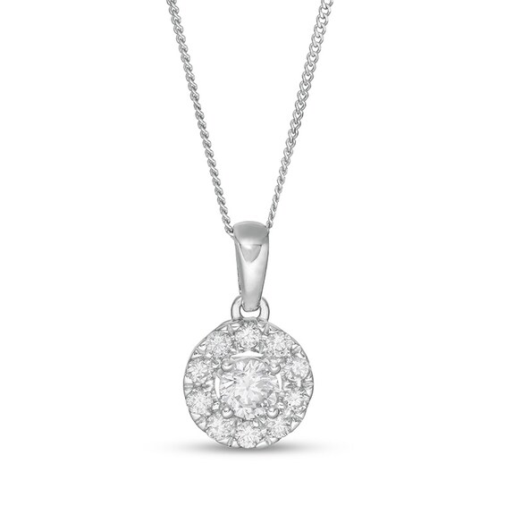 Zales Private Collection 1/2 CT. T.W. Certified Diamond Frame Pendant in 14K White Gold (F/I2) Zales Private Collection 1/2 CT. T.W. Certified Diamond Frame Pendant in 14K White Gold (F/I2)