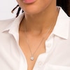 Thumbnail Image 2 of Zales Private Collection 1/2 CT. T.W. Certified Diamond Frame Pendant in 14K White Gold (F/I2)
