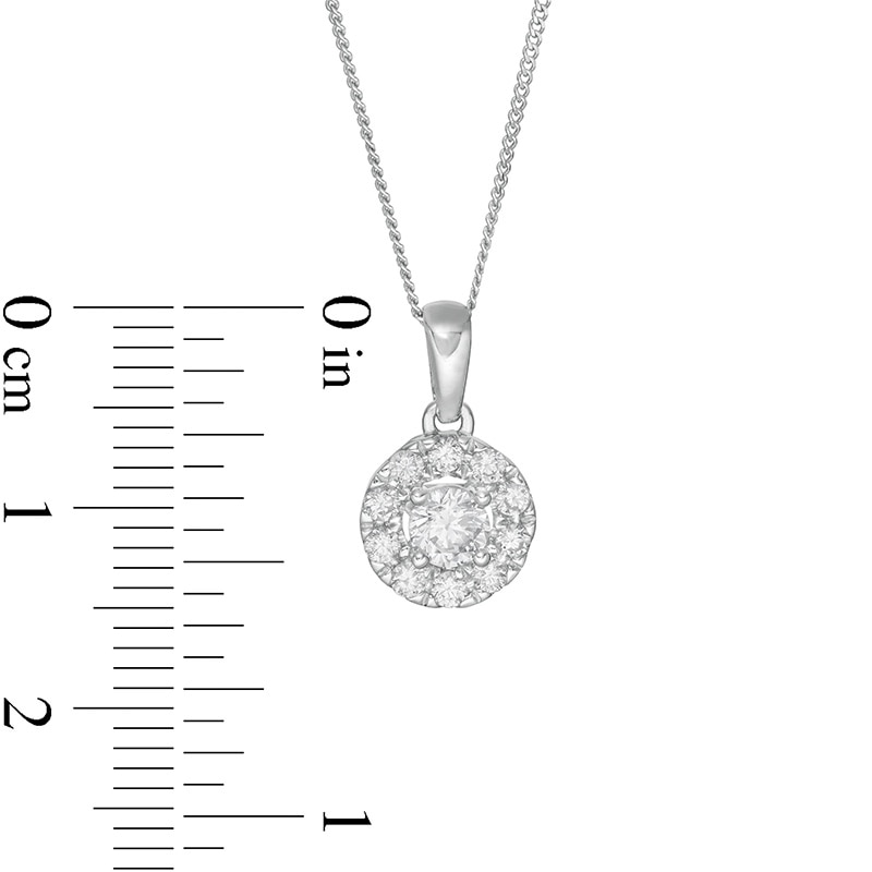 Main Image 3 of Zales Private Collection 1/2 CT. T.W. Certified Diamond Frame Pendant in 14K White Gold (F/I2)