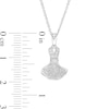 Thumbnail Image 2 of Marilyn Monroe™ Collection 1/8 CT. T.W. Diamond Dress Pendant in Sterling Silver