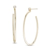 Thumbnail Image 1 of 1/5 CT. T.W. Diamond Solitaire Hoop Earrings in 10K Gold