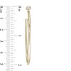 Thumbnail Image 3 of 1/5 CT. T.W. Diamond Solitaire Hoop Earrings in 10K Gold