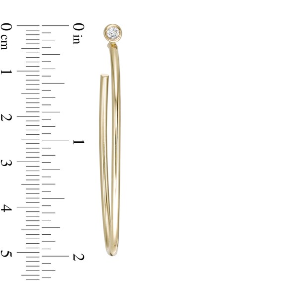 1/5 CT. T.w. Diamond Solitaire Hoop Earrings in 10K Gold