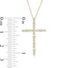 Thumbnail Image 3 of 1/5 CT. T.W. Diamond Art Deco Cross Pendant in 10K Gold