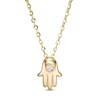 Thumbnail Image 1 of Diamond Accent Solitaire Hamsa Pendant in 10K Gold (J/I3)