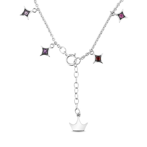 Enchanted Disney Ultimate Princess Celebration Multi-Gemstone Station Bracelet in Sterling Silver