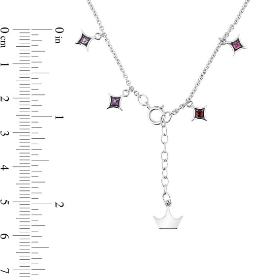 Enchanted Disney Ultimate Princess Celebration Multi-Gemstone Station Bracelet in Sterling Silver
