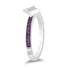 Enchanted Disney Ultimate Princess Celebration Ariel Amethyst and Diamond Accent Star Stackable Ring in Sterling Silver