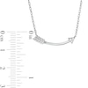 Thumbnail Image 2 of Diamond Accent Curved Arrow Necklace in 10K White Gold