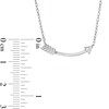 Thumbnail Image 2 of Diamond Accent Curved Arrow Necklace in 10K White Gold