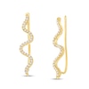 Thumbnail Image 0 of 1/6 CT. T.W. Diamond Snake Crawler Earrings in 10K Gold