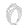 Thumbnail Image 3 of Zales Private Collection 3/4 CT. T.W. Certified Diamond Frame Crossover Ring in 14K White Gold (F/I2)