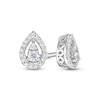 Thumbnail Image 0 of 1/6 CT. T.W. Pear-Shaped Multi-Diamond Open Frame Stud Earrings in 10K White Gold