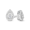 Thumbnail Image 1 of 1/6 CT. T.W. Pear-Shaped Multi-Diamond Open Frame Stud Earrings in 10K White Gold