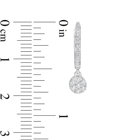 1/4 CT. T.w. Composite Diamond Drop Earrings in 10K White Gold