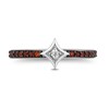 Thumbnail Image 4 of Enchanted Disney Ultimate Princess Celebration Snow White Garnet and Diamond Accent Star Ring in Sterling Silver