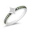 Thumbnail Image 0 of Enchanted Disney Ultimate Princess Celebration Tiana Peridot and Diamond Accent Star Stackable Ring in Sterling Silver