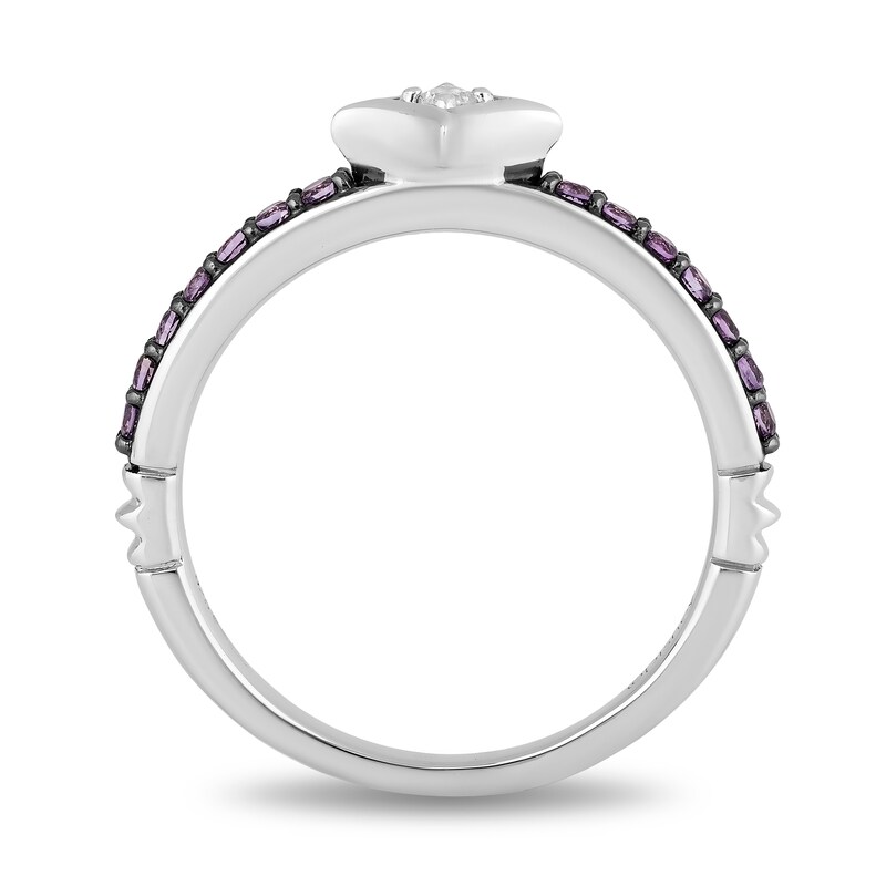 Main Image 4 of Enchanted Disney Ultimate Princess Celebration Rapunzel Amethyst and Diamond Accent Star Ring in Sterling Silver