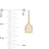 Thumbnail Image 3 of 6.0mm Opal and 1/20 CT. T.W. Diamond Drop Earrings in 10K Gold