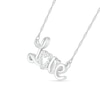 Thumbnail Image 2 of 1/20 CT. T.W. Diamond &quot;Love&quot; Heart Necklace in Sterling Silver