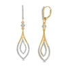 1/2 CT. T.W. Diamond Double Outline Teardrop Earrings in 10K Gold