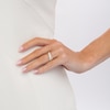 Thumbnail Image 2 of 1/2 CT. T.W. Baguette and Round Diamond Crossover Anniversary Band in 10K Gold