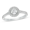 Thumbnail Image 1 of 1/3 CT. T.W. Diamond Frame Vintage-Style Engagement Ring in 10K White Gold