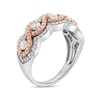 Thumbnail Image 2 of 1 CT. T.W. Diamond Five Stone Twist Scallop Edge Ring in 10K Two-Tone Gold