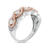 Thumbnail Image 3 of 1 CT. T.W. Diamond Five Stone Twist Scallop Edge Ring in 10K Two-Tone Gold