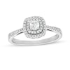 Thumbnail Image 0 of 1/3 CT. T.W. Diamond Double Cushion Frame Engagement Ring in 10K White Gold