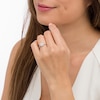 Thumbnail Image 1 of 1/3 CT. T.W. Diamond Double Cushion Frame Engagement Ring in 10K White Gold