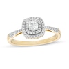 Thumbnail Image 1 of 1/3 CT. T.W. Diamond Double Cushion Frame Engagement Ring in 10K Gold