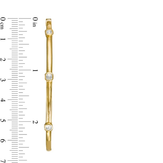 7/8 CT. T.w. Princess-Cut Diamond Hoop Earrings in 10K Gold